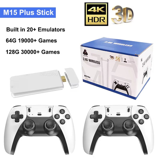 M15 plus Game Stick Pro Mini TV Handheld Game Classic Game Emulator HD Output Gaming Retro Consola for Arcade Games